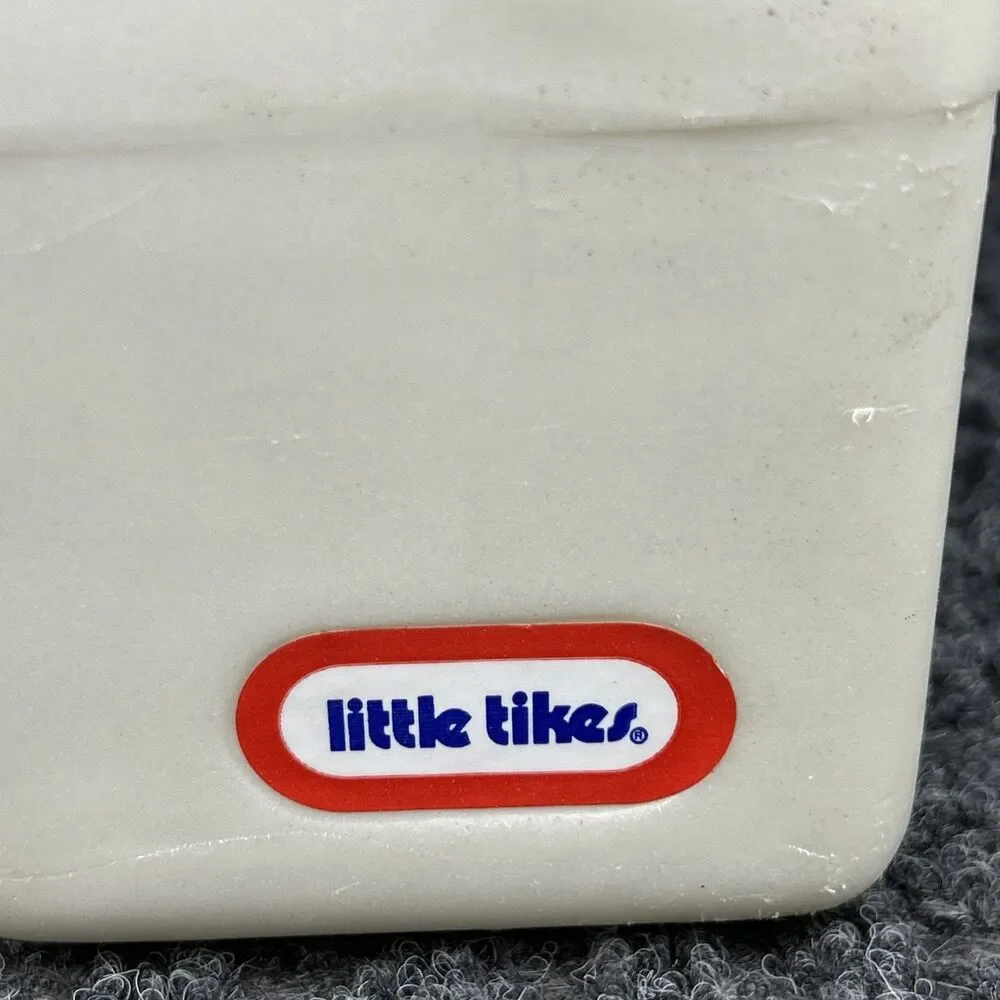 Vintage 1985 Little Tikes Tykes Step Stool Blue & White USA Made 11.5"x9.5"x7.5" - Picture 8 of 13